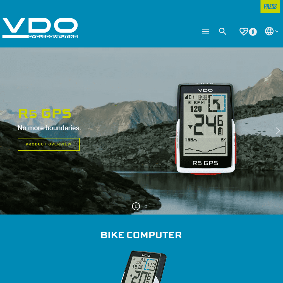A screenshot of the homepage.
